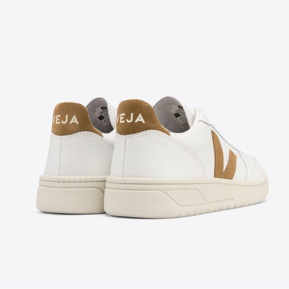 Veja V-10 Leather White Camel Sneakers 7 - Picture 2 of 14